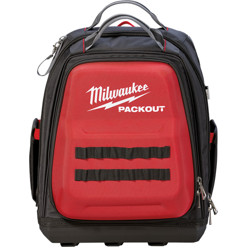 Packout Backpack, 15-3/4" L x 11-4/5" W, Black/Red, Ballistic Southpoint Industrial Supply