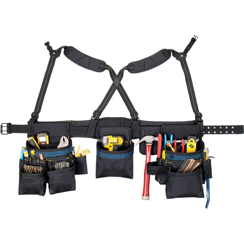 Carpenter's Tool Belt, Polyester, Black Southpoint Industrial Supply