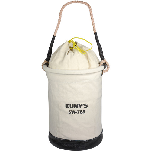Parachute Top Tool Bucket, 11-1/2" L x 11-1/2" W x 16" H, Canvas, Beige Southpoint Industrial Supply
