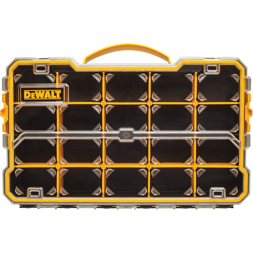 Compartment Pro Organizer, 11" W x 17-5/8" D x 2-7/8" H, Black/Yellow Southpoint Industrial Supply