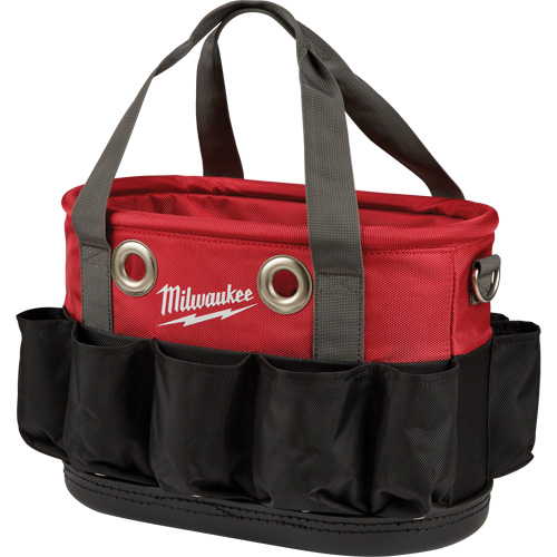 Sac ovale utilitaire, Nylon balistique, 24 pochettes, Noir/Rouge Southpoint Industrial Supply