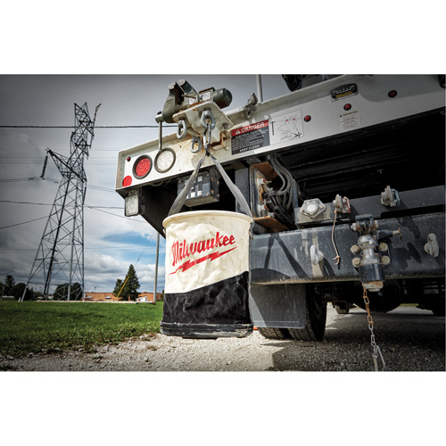 Utility Bucket, 11-4/5" L x 11-4/5" W x 14-3/5" H, Canvas, Beige/Black Southpoint Industrial Supply