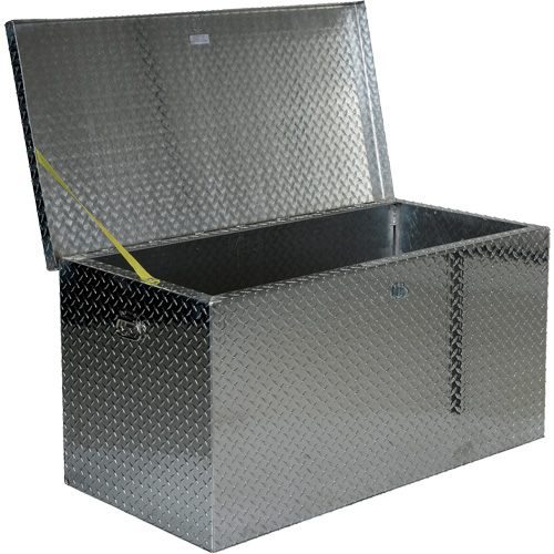 Boîte &agrave; outils portative en t&ocirc;le larm&eacute;e d'aluminium, 25-1/16" P x 49-1/4" la x 24" h, Argent Southpoint Industrial Supply