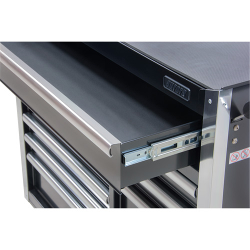 Industrial Tool Cart, 11 Drawers, 41" W x 18-3/4" D x 39-1/3" H, Black Southpoint Industrial Supply