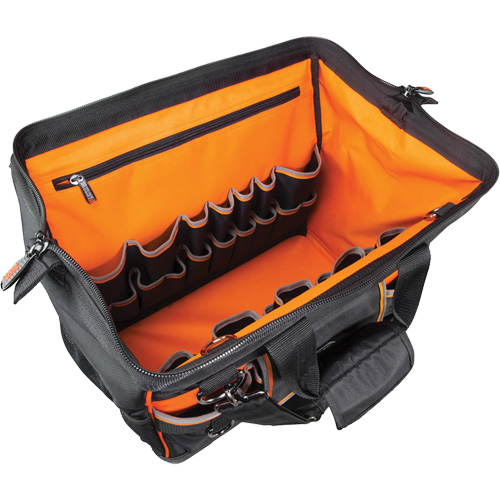 Sac &agrave; outils avec grande ouverture Tradesman Pro, Nylon balistique, 42 pochettes, Noir Southpoint Industrial Supply