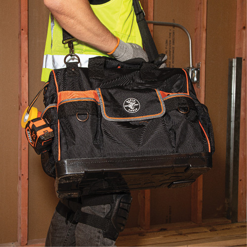 Sac &agrave; outils avec grande ouverture Tradesman Pro, Nylon balistique, 42 pochettes, Noir Southpoint Industrial Supply
