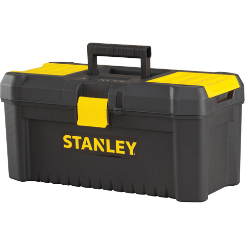 Coffre &agrave; outils avec plateau Essential, 16" la x 8" p x 7-3/10" h, Noir/Jaune Southpoint Industrial Supply
