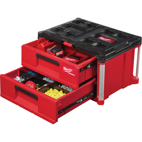 Packout 2-Drawer Tool Box, 16-1/3" x 14-1/3" x 22-1/5", Red Southpoint Industrial Supply