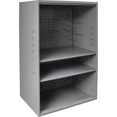 Abrasive Storage Cabinet with Pegboard, Steel, 19-7/8" x 14-1/4" x 32-3/4", Grey Southpoint Industrial Supply