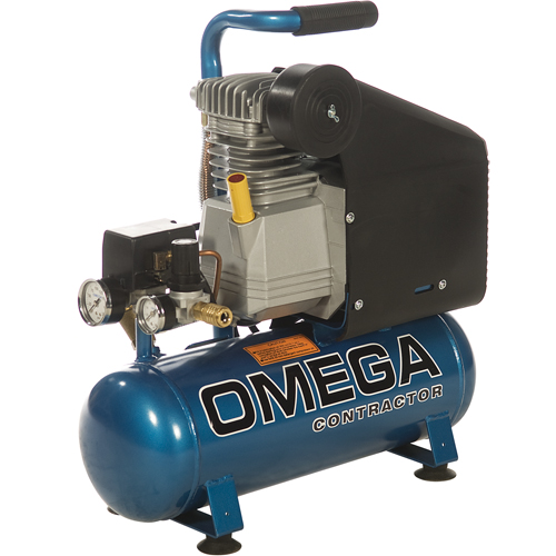 Compresseurs portatifs s&eacute;rie pour entrepreneurs - Lubrification &agrave; l'huile, entraînement direct, &eacute;lectrique, 2,6 gal. (3,2 gal. US), 125 PSI, 115/1 V Southpoint Industrial Supply