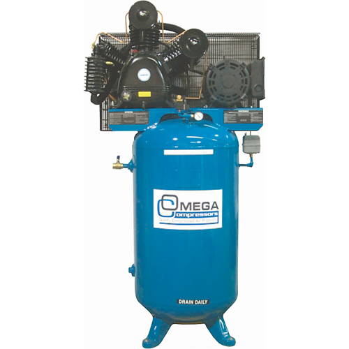 Industrial Series Air Compressors - Vertical Compressors - Two Stage, 66.6 Gal. (80 US Gal) Southpoint Industrial Supply