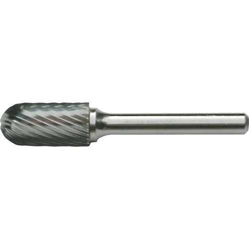 CLEVELAND Solid Carbide Burrs - Cylinder Shape with Ball Nose, SC-42, 1/8" Dia., 9/16" Depth of Cut Southpoint Industrial Supply