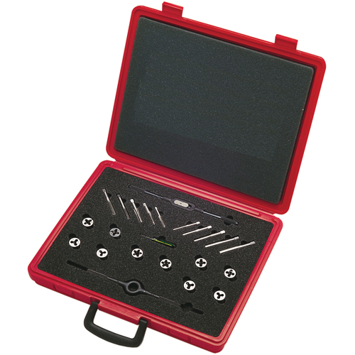 Tap & Die Sets with Production Hand Taps and Carbon Steel Round Adjustable Dies, 20 Pieces Southpoint Industrial Supply
