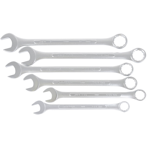 Fully Polished Long Pattern Combination Wrench Set, Combination, 6 Pieces, Imperial Southpoint Industrial Supply