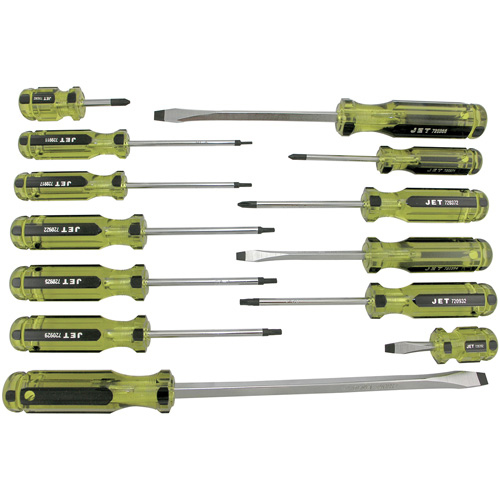 JHMSS-13 Jumbo Handle Mechanic's Screwdriver Set, 13 Pcs., Magnetic Southpoint Industrial Supply