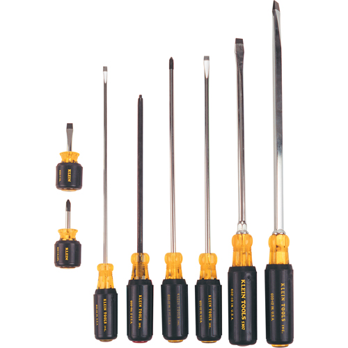 Long & Short Cushion-Grip Screwdriver Set, 8 Pcs. Southpoint Industrial Supply