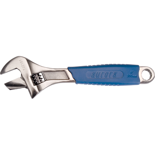 Adjustable Wrench, 8" L, 1-1/4" Max Width, Black Southpoint Industrial Supply