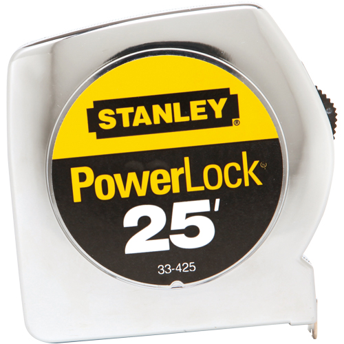 PowerLock&reg; Measuring Tape, 1" x 25', 16ths of an Inch Graduations Southpoint Industrial Supply