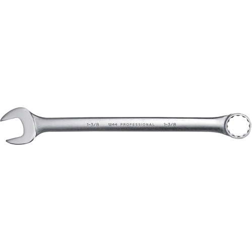 Combination Wrench, 12 Point, 1-3/8", Satin Finish Southpoint Industrial Supply