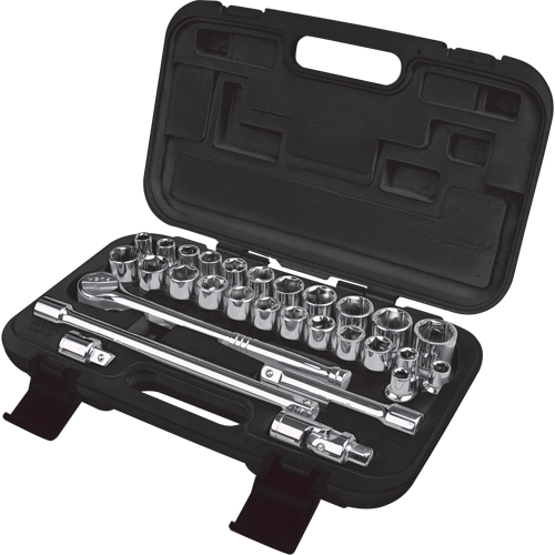 Jeu de douilles SAE/m&eacute;triques, 29 Mcx, Prise de 1/2" Southpoint Industrial Supply