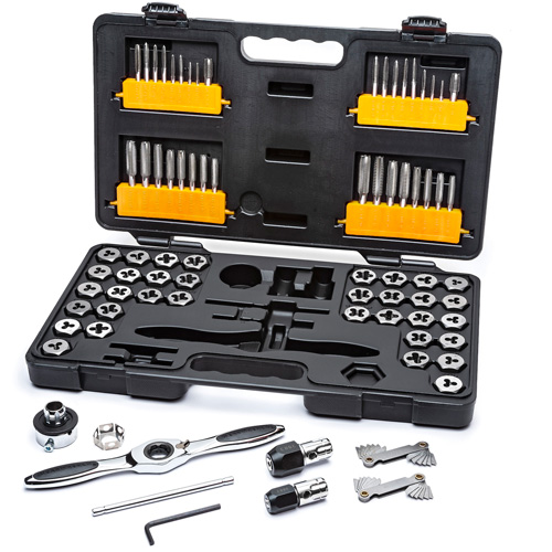 SAE/Metric Ratcheting Tap & Die Set, 77 Pieces Southpoint Industrial Supply