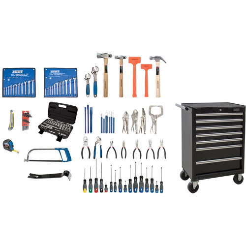 Ensemble d'outils interm&eacute;diaires avec coffre en acier, 112 morceaux Southpoint Industrial Supply