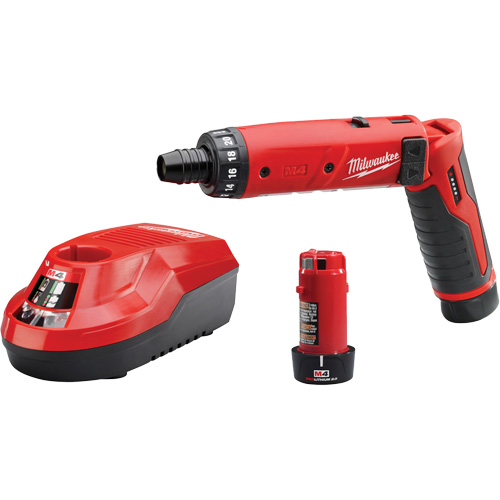 M4 Hex Screwdriver Kit, 1/4", 4 V, 44 in-lbs Max. Torque, Lithium-Ion Battery Southpoint Industrial Supply