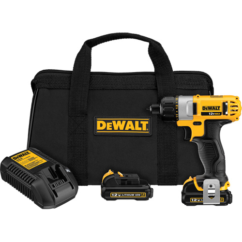 Ensemble de tournevis max, 1/4", 12 V, 160 UWO couple max., Lithium-ion bloc-pile Southpoint Industrial Supply