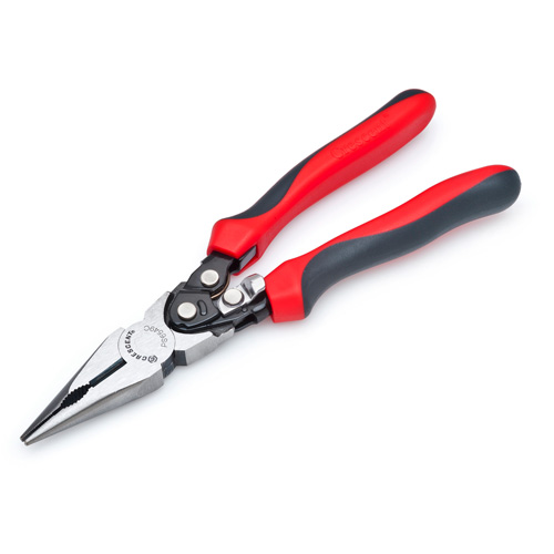 Pro Series Dual Material Long Nose Compound Action Cutting Pliers, 9" L Southpoint Industrial Supply