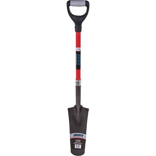 Heavy-Duty Drain Spade, Carbon Steel, 14" x 5-1/2" Blade, 29" L, D-Grip Handle Southpoint Industrial Supply