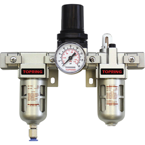 Filtreur/r&eacute;gulateur & lubrificateur modulaire Airflo (manom&egrave;tre compris), 1/2" NPTF Southpoint Industrial Supply