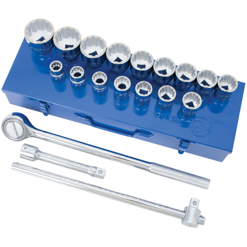 Jeu de douilles & cl&eacute;s &agrave; douilles SAE &agrave; 12 pans SW7521, 21 Mcx, Prise de 3/4" Southpoint Industrial Supply