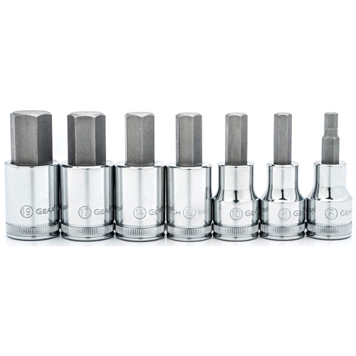 Metric Bit Socket Set, Hex, 1/2" Drive, 7 Pcs Southpoint Industrial Supply