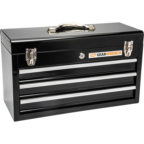 Boîte &agrave; outils portative, 20" la, 3 tiroirs, Noir Southpoint Industrial Supply