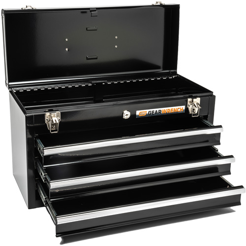Boîte &agrave; outils portative, 20" la, 3 tiroirs, Noir Southpoint Industrial Supply
