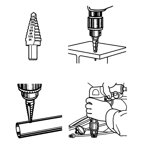 Step Drills, 1/32" Increments Southpoint Industrial Supply