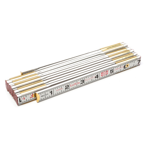 Folding Wood Rule, 6' L, Wood, 1/6" Graduations Southpoint Industrial Supply