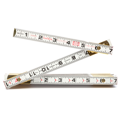 Folding Wood Rule, 6' L, Wood, 1/6" Graduations Southpoint Industrial Supply