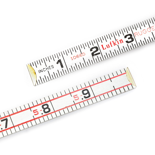 Folding Wood Rule, 6' L, Wood, 1/6" Graduations Southpoint Industrial Supply