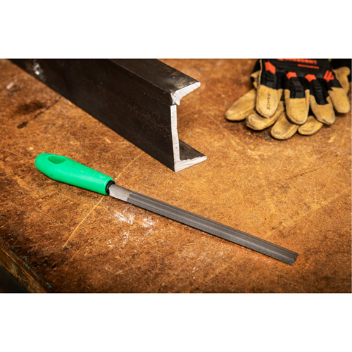 Double Cut File with Green Handle, Half Round, 8", Bastard Southpoint Industrial Supply