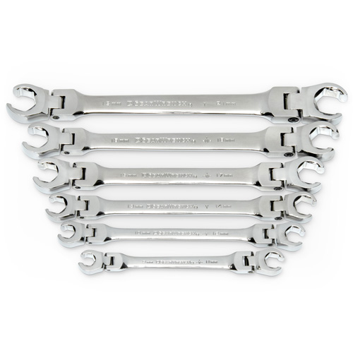 Jeu de cl&eacute;s, Raccord conique/T&ecirc;te articul&eacute;e, 6 morceaux, M&eacute;trique Southpoint Industrial Supply
