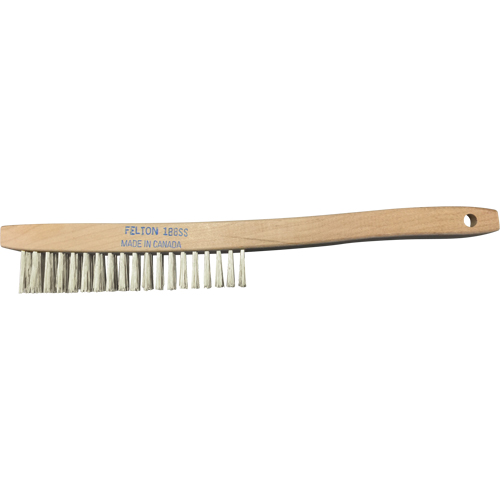 Curved-Handle Scratch Brushes, Stainless Steel, 4 x 19 Wire Rows, 14" Long Southpoint Industrial Supply