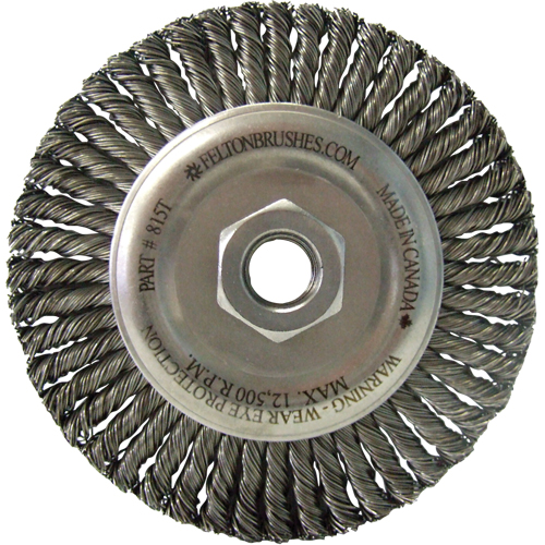 Wire Wheel Brushes, 5-7/8" Dia., 0.02" Fill, 5/8"-11 Arbor, Steel Southpoint Industrial Supply