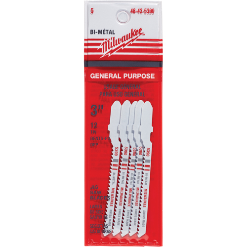 Lame de scie sauteuse, Bim&eacute;tal, Tige en T, 3" lo, 12 dents par pouce Southpoint Industrial Supply