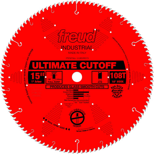 TCS Industrial Saw Blade - Crosscut & Finishing, 15", 108 Teeth, Wood Use Southpoint Industrial Supply