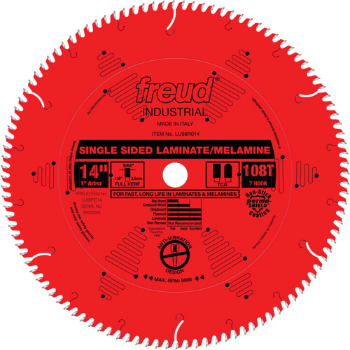 TCS Industrial Saw Blade - Chipboard, 14", 108 Teeth, Laminate Use Southpoint Industrial Supply