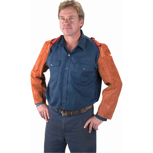 Leather Sleeves, 23" L, Lava Brown Southpoint Industrial Supply