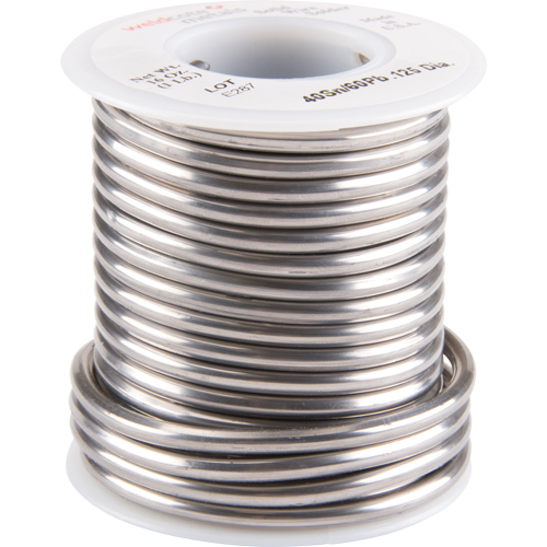 Common Solder, Lead-Based, 40% Tin 60% Lead, Solid Core, 0.125" Dia. Southpoint Industrial Supply