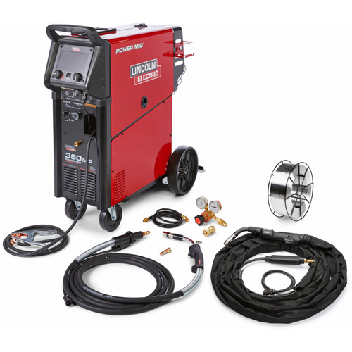 Machine &agrave; souder &agrave; g&acirc;chette avant pour aluminium One-Pak POWER MIG 360MP pour remorque et fabrication g&eacute;n&eacute;rale, 208 V/230 V/460 V/575 V, 1 Ph, 50/60 Hz Southpoint Industrial Supply