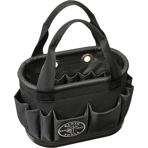 29-Pocket Hard-Body Aerial Bucket, 14" L x 10" H, Polyester, Black Southpoint Industrial Supply